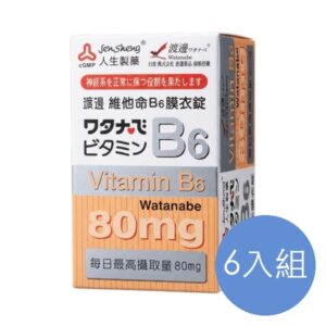 渡邊 維他命B6膜衣錠 六入組