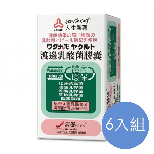 渡邊 乳酸菌膠囊 六入組